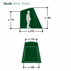 Vaude Autodachzelte Und Dachträger^DRIVE TRUNK - Busvorzelt