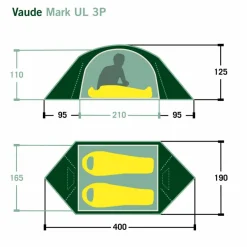 Outlet MARK UL 3P - Kuppelzelt 2-Personen-Zelte|3-Jahreszeiten-Zelte