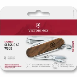 Victorinox Schlüsselanhänger|Schweizer Messer^CLASSIC SD WOOD - Schweizer Taschenmesser