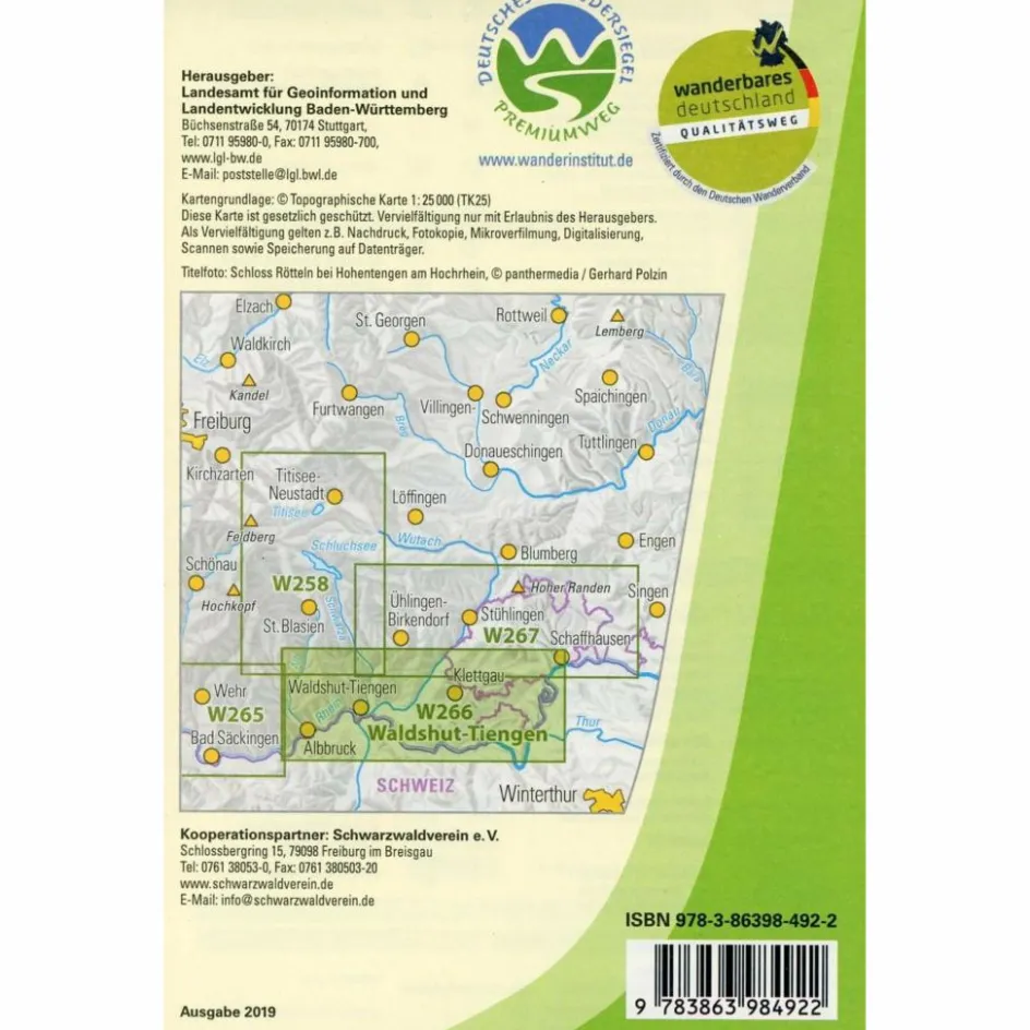 Wanderkarten Und Winterkarten|Wanderkarten Und Winterkarten^WALDSHUT-TIENGEN 1:25 000 - Wanderkarte