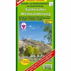Fahrradkarten|Wanderkarten Und Winterkarten^WANDER- UND RADWANDERKARTE SÄCHSISCHER WEINWANDERWEG - Wanderkarte