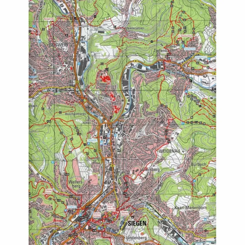Wanderkarten Und Winterkarten|Wanderkarten Und Winterkarten^WANDERKARTE 58 NETPHEN, SIEGEN, FREUDENBERG - Wanderkarte
