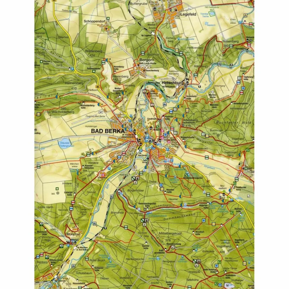 Wanderkarten Und Winterkarten|Wanderkarten Und Winterkarten^WANDERKARTE BAD BERKA UND MITTLERES ILMT - Wanderkarte
