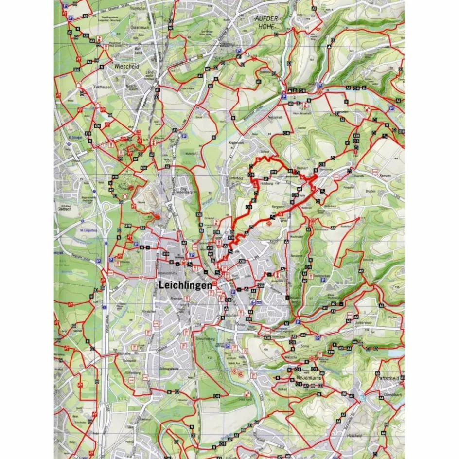 Wanderkarten Und Winterkarten|Wanderkarten Und Winterkarten^WANDERKARTE BERGISCHES LAND #2 1:25.000 - Wanderkarte