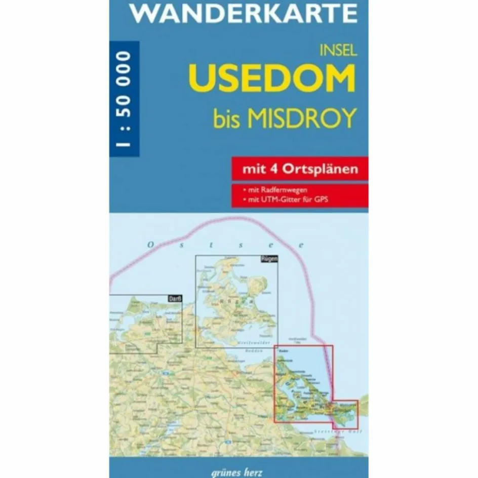 Discount WANDERKARTE INSEL USEDOM BIS MISDROY Wanderkarten Und Winterkarten|Wanderkarten Und Winterkarten