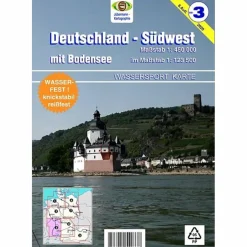 Gewässerkarten|Gewässerkarten^WASSERSPORTKARTE BLATT 3 SÜDWEST 1:450 000 - Wasserkarte