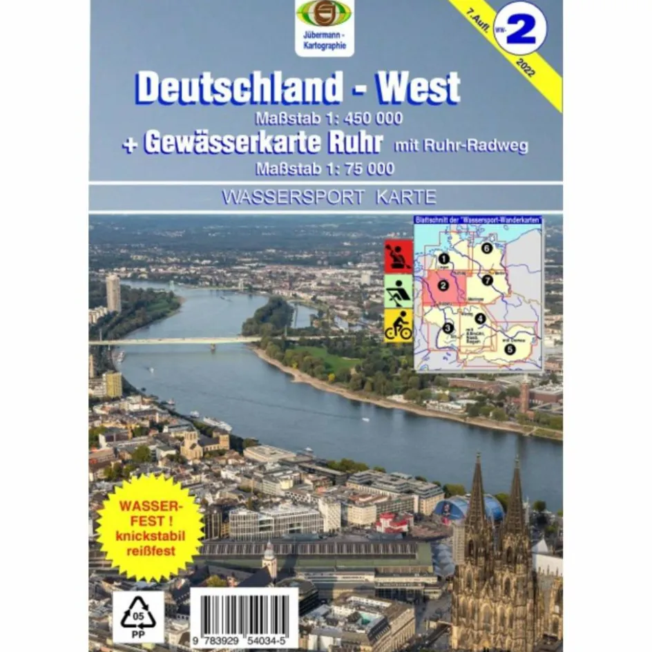 Gewässerkarten|Gewässerkarten^WASSERSPORT-WANDERKARTE 02. DEUTSCHLAND WEST