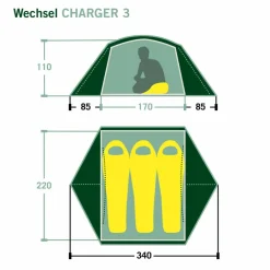 Wechsel 2-Personen-Zelte|3-Jahreszeiten-Zelte^CHARGER 3 - Kuppelzelt