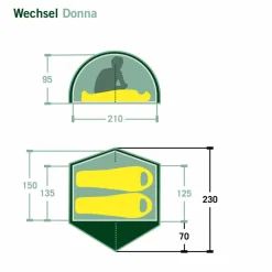 Outlet DONNA - Kuppelzelt 2-Personen-Zelte|3-Jahreszeiten-Zelte