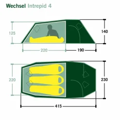 Hot INTREPID 4 - Tunnelzelt 3-Personen-Zelte|3-Jahreszeiten-Zelte