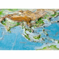 Best WELT GROSS 1:53.000.000 MIT NATURHOLZRAHMEN - Karte Wandkarten Und Poster