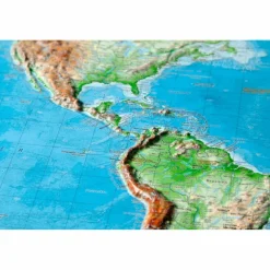 Best WELT GROSS 1:53.000.000 MIT NATURHOLZRAHMEN - Karte Wandkarten Und Poster