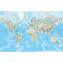 Wandkarten Und Poster^WELT PHYSIKALISCH POSTER 1:20 MIO. - Wand Karte