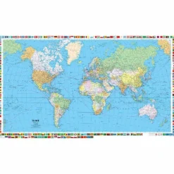Wandkarten Und Poster^WELT POLITISCH POSTER 1:50 MIO. - Wand Karte