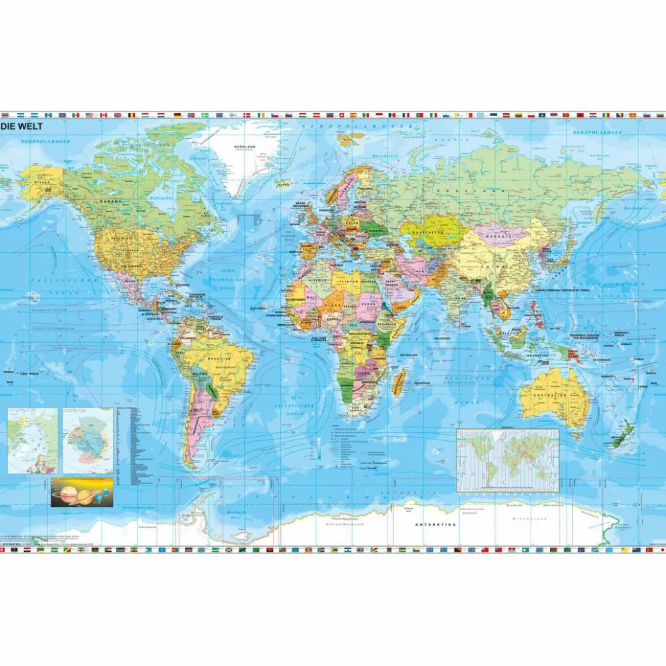Wandkarten Und Poster^WELTKARTE DEUTSCH - Karte